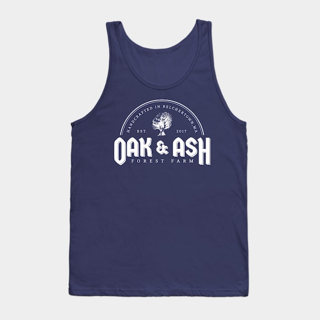 Oak and Ash Farm White Logo Tank Top by Oak & Ash Farm